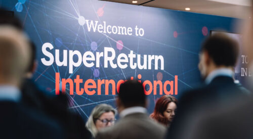 Visitors gather at SuperReturn International